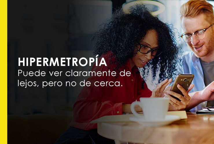 Hipermetropia Puede ver claramente de lejos, pero no de cerca