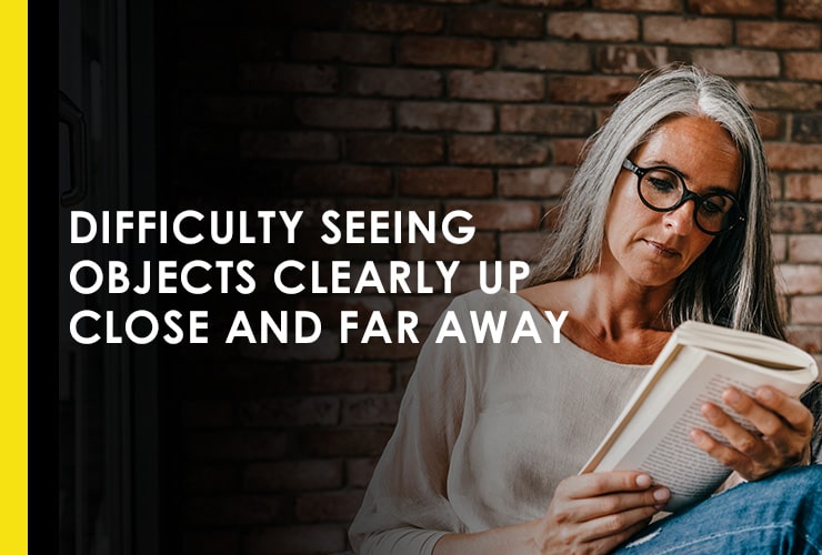 Difficulty seeing object clearly up close and far away